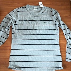 Lacoste men’s striped long sleeve shirt.